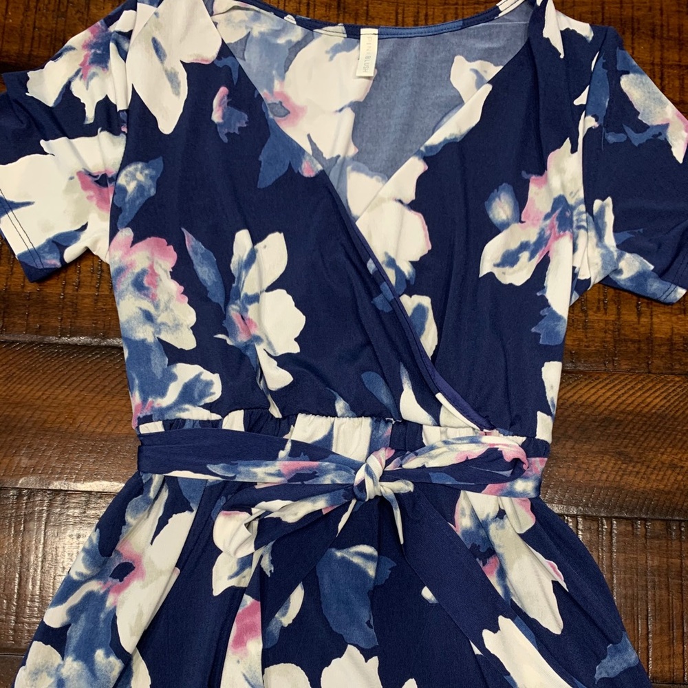 Pinkblush | Floral Hi-Low Maternity Wrap Dress